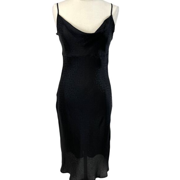 Sweet Storm Slip Dress Womens Large Tonal Animal Print Black Fairy Grunge Retro - Picture 1 of 7